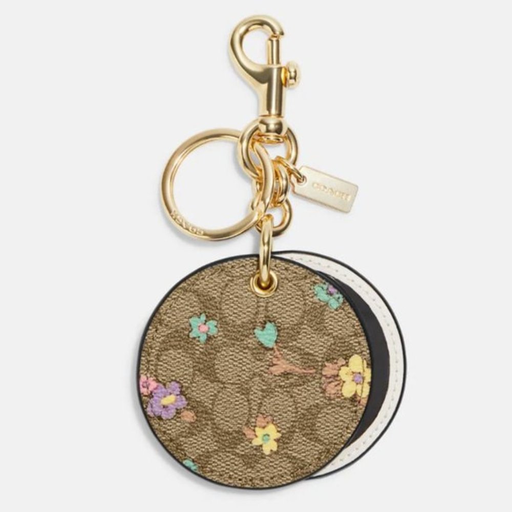 COACH Brown Mirror Bag Charm